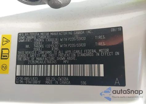 2018 Lexus Rx из США, поврежденный, VIN 2T2BZMCAXJC166345